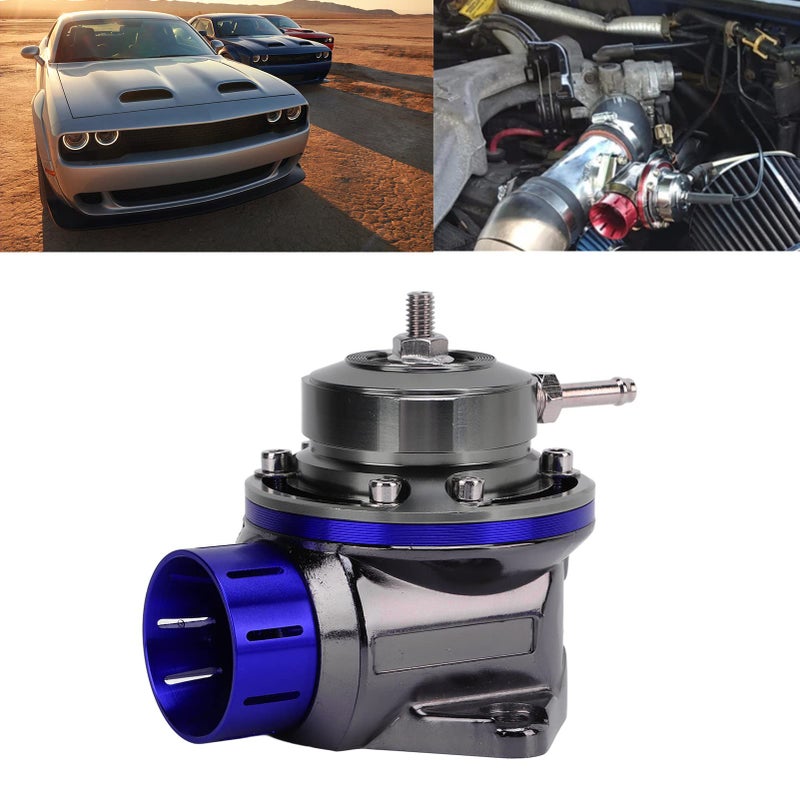 KIMISS Zestaw Wastegate, zestaw Wastegate recyrkulacji, zawór nadmiarowy ciśnienia Turbo BOV ID 40mm długość 65mm uniwersalna modyfikacja (niebieski) - Image 2