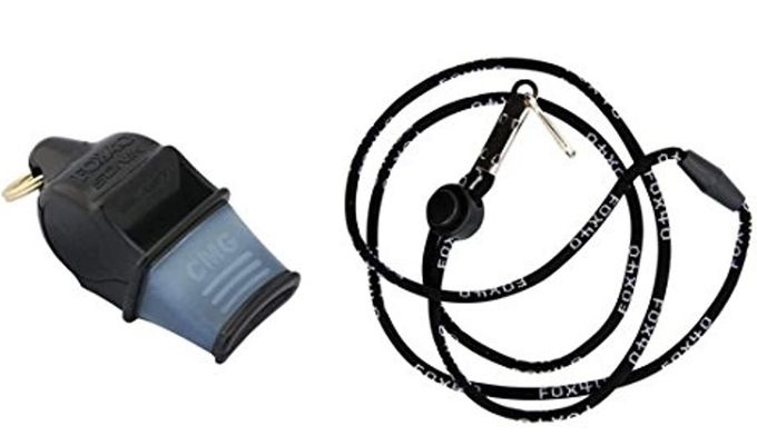 rayihni Sonik Blast CMG Whistle with Lanyard, Black - Image 4