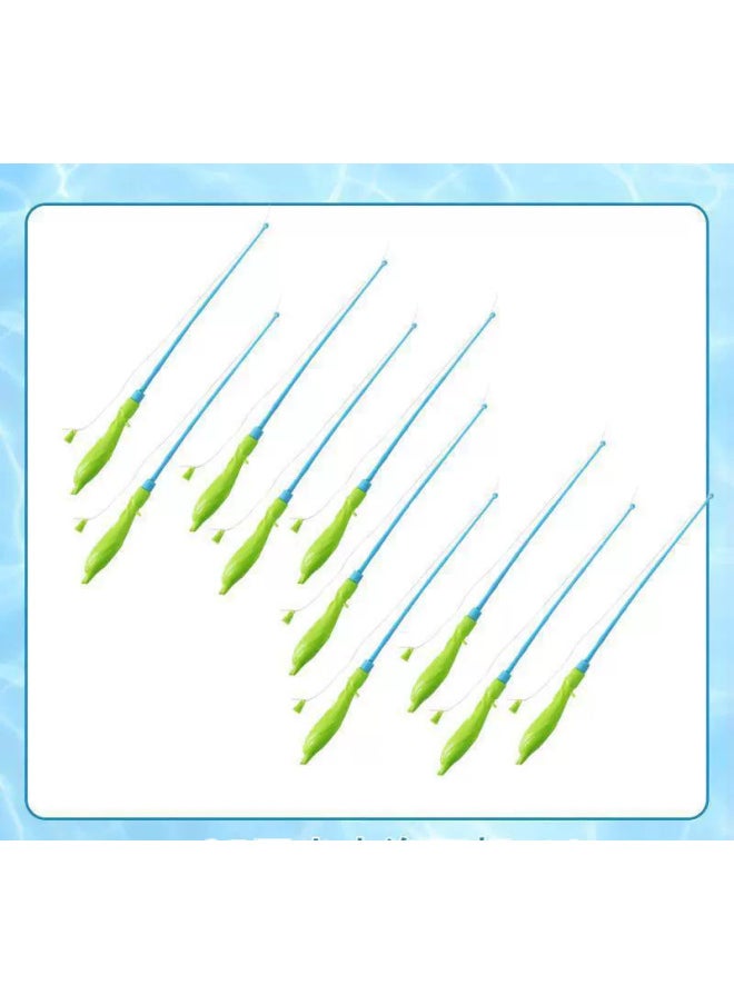 Children's Fishing Toys Blow Bottle Fish Suit Magnetic Water Baby Luminous Fish Summer Square Swimming Pool Toys-Specifications:Medium Rod/bar  - Image 1