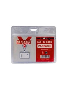 PARTNER ID Card Holders Waterproof Clear Plastic Perfect for Credit Cards, ID Swipe Cards, Key Cards, and Driver's License PVC Material (Pack of 5)  - Image 1