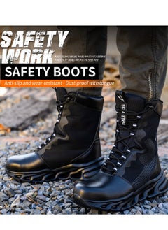 VICTGOAL Men's Military Tactical boots Waterproof and dust proof work boots Desert boots Lightweight outdoor hiking boots Motorcycle shoes  - Image 4