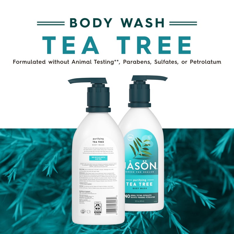JASON Tea Tree Purifying Body Wash, For a Gentle Feeling Clean, 30 Fluid Ounces - Image 2
