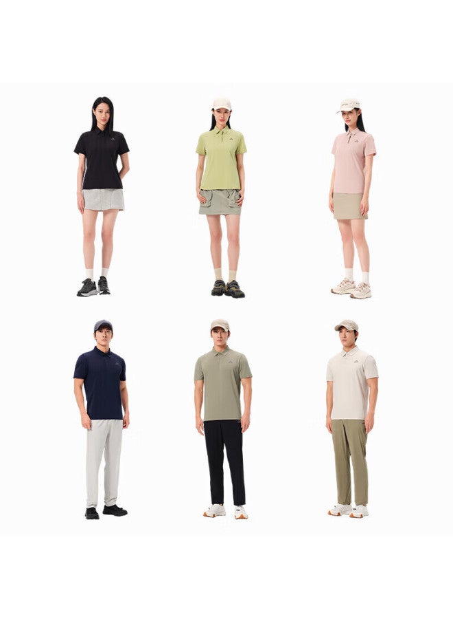 PELLIOT Pelliot Outdoor Quick Dry Polo Shirt Men Women Summer Casual Short Sleeve Turn-down Collar Half Sleeve 12421534 White S