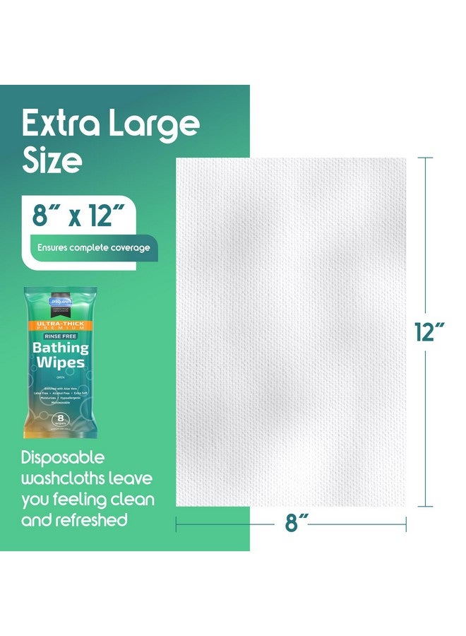 Inspire Inspire Ultra Thick Rinse-Free Bath Towels | Shower Towels - Flush-Free Wet Wipes with Aloe | Thick Strong Extra Large Towels for Adults | Body Wipes for Adults Bathing No Rinse - Image 4