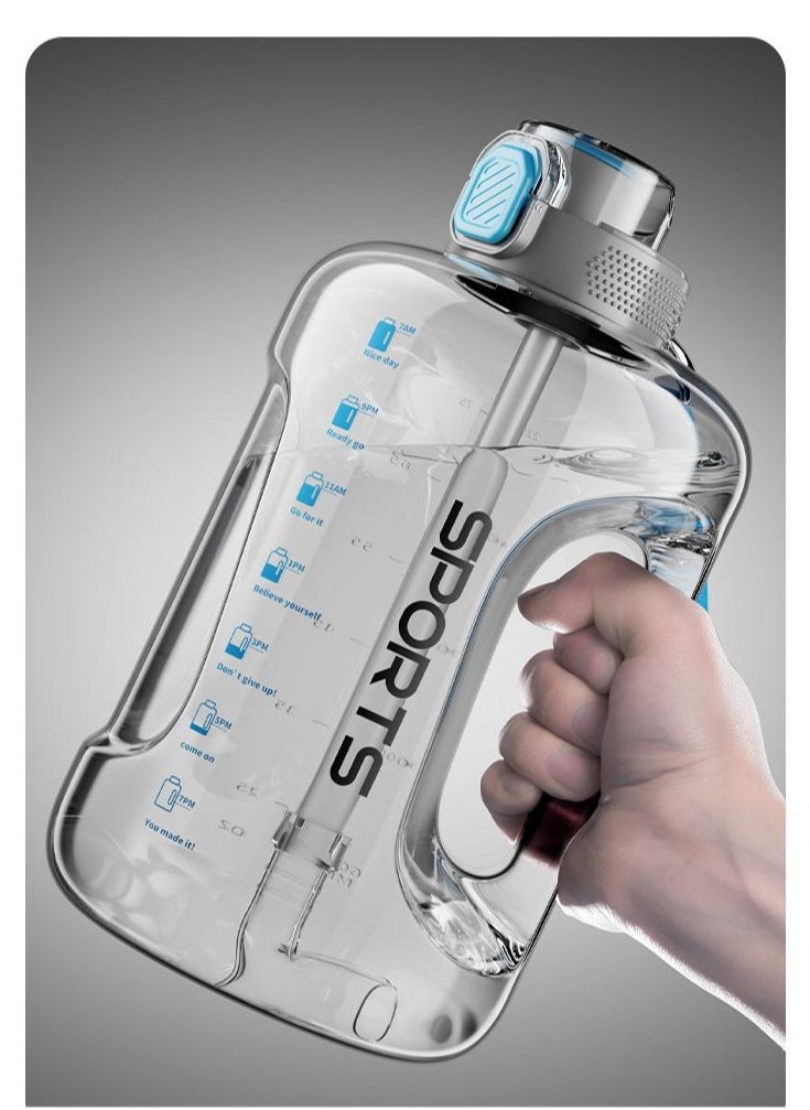 Sports Large Capacity 2.5L Sports Water Bottle Tritan Material for Men and Women with straw and brush  - Image 1