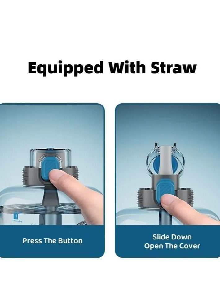 Sports Large Capacity 2.5L Sports Water Bottle Tritan Material for Men and Women with straw and brush  - Image 3