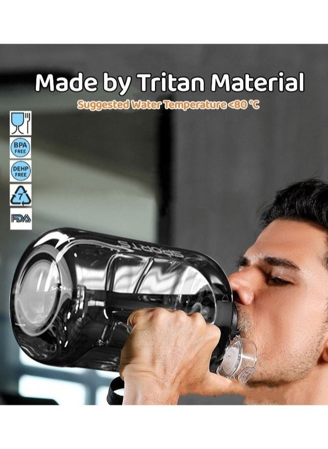 Sports Large Capacity 2.5L Sports Water Bottle Tritan Material for Men and Women with straw and brush  - Image 4