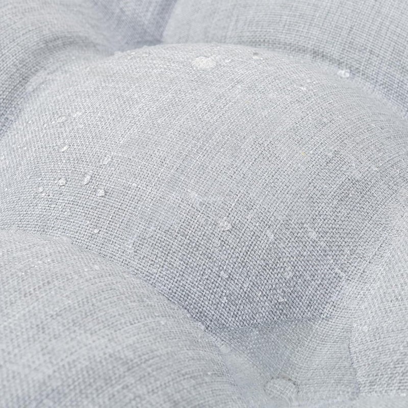 QILLOWAY Outdoor Patio Wicker Seat Cushions Group Loveseat/Two U-Shape/Two Lumbar Pillows for Patio Furniture,Wicker Loveseat,Bench,Porch,Settee of 5 (Silver/White)… - Image 4