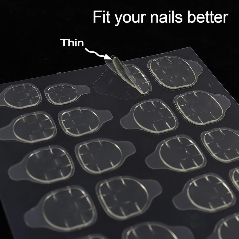 Laza Laza 1200 Pcs Breathable Adhesive Tabs Fake Nail Glue Sticker 50 Sheets Super Sticky Double Sided Tips Germany Jelly Gel Flexible for Acrylic False Nails Manicure Tape - Image 2