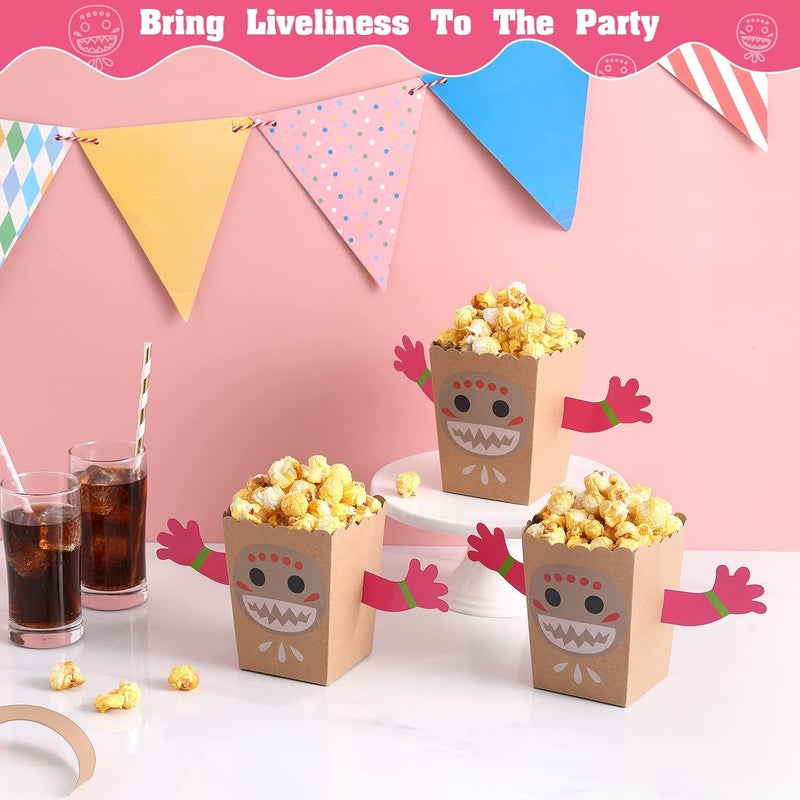 CORODER Hawaii Popcorn Box DIY Snack Popcorn Box Luau Party Supply Hawaiian Birthday Party Decoration Party Supply Hawaiian Party Decoration Party Favors(12PCS) - Image 3