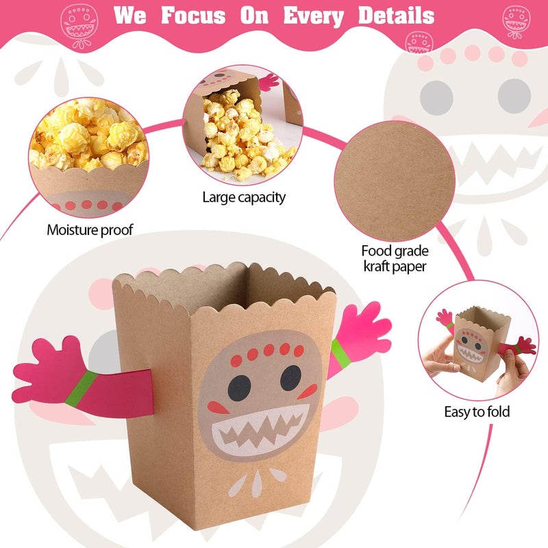 CORODER Hawaii Popcorn Box DIY Snack Popcorn Box Luau Party Supply Hawaiian Birthday Party Decoration Party Supply Hawaiian Party Decoration Party Favors(12PCS) - Image 2