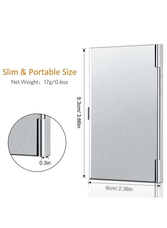 Leinuosen 10 Pack Business Card Holder Case Aluminum Business Name Card Credit Card Case Pocket Business Card Case Wallet Business Card Carrier For Men & Women,2.36 X 3.66 Inch,10 Colors Available  - Image 4