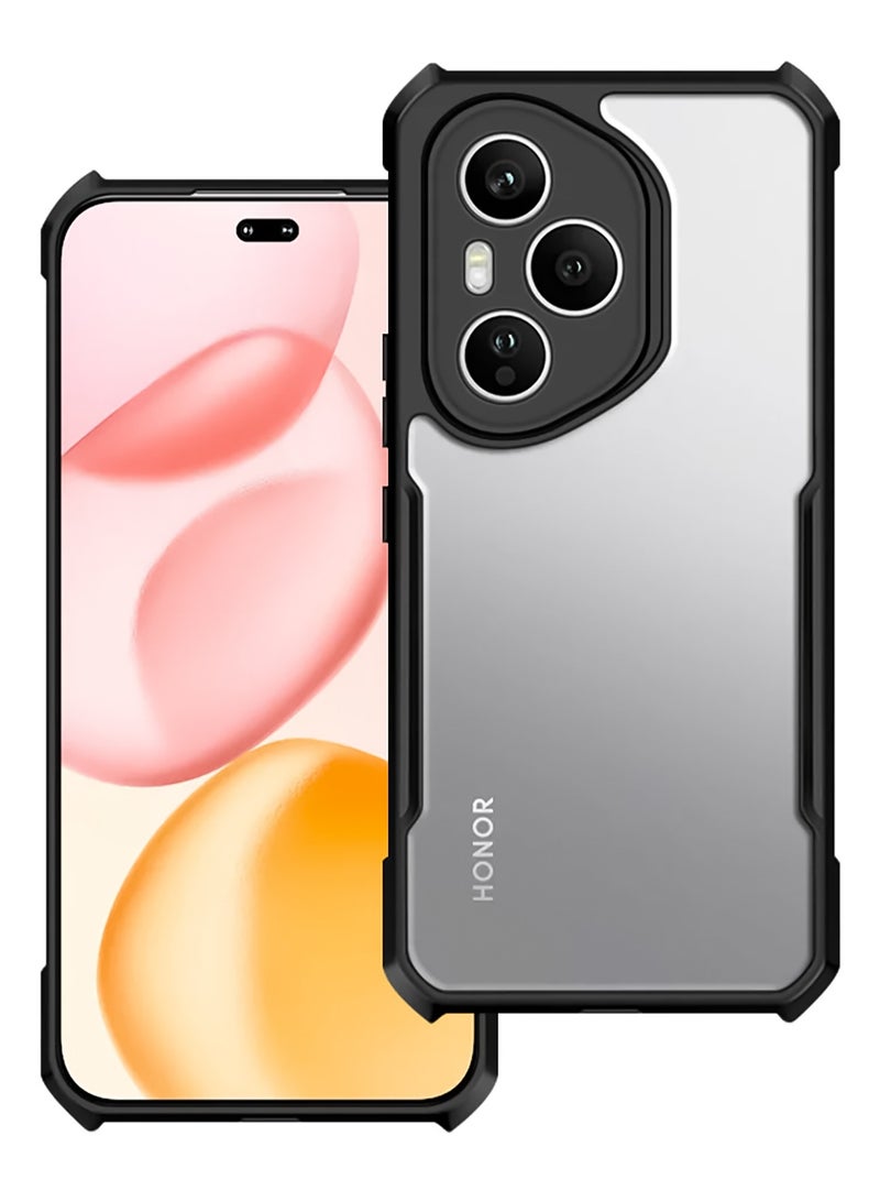 For Honor 400 Pro Cover, Camera Lens Protection Back Cover, TPU+PC Shockproof Bumper Mobile Phone Case, Anti-Yellowing Slim Fit Protective Casing - Image 1