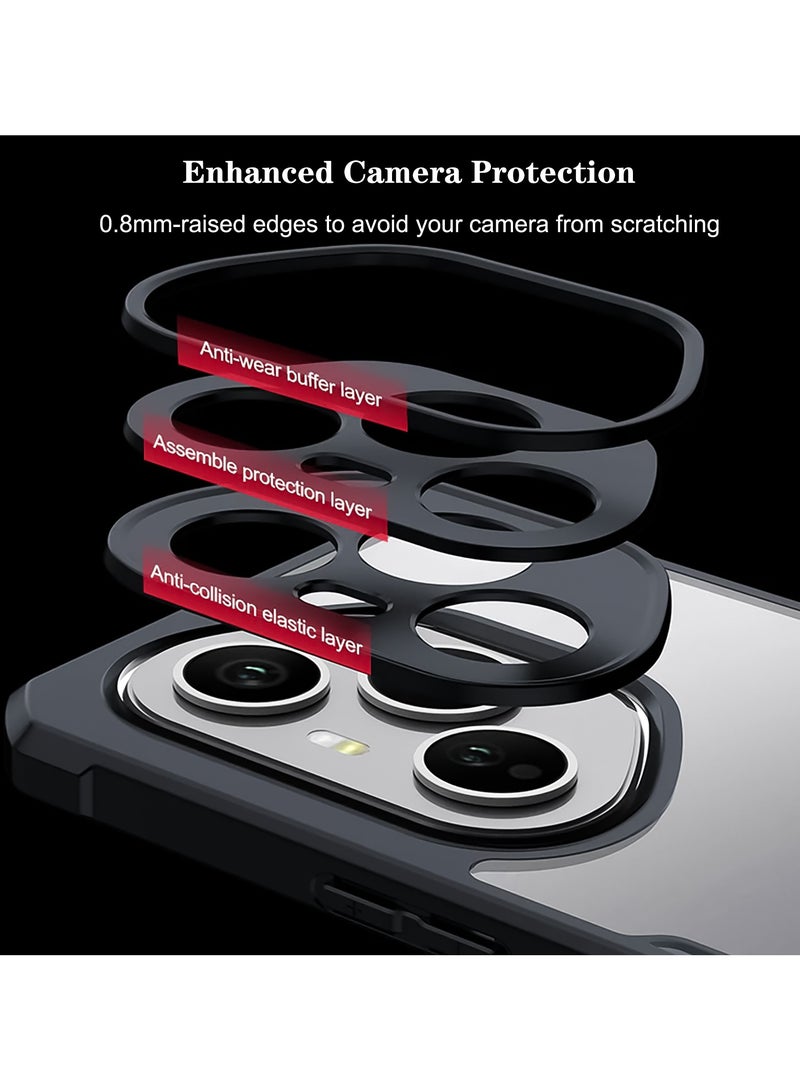 For Honor 400 Pro Cover, Camera Lens Protection Back Cover, TPU+PC Shockproof Bumper Mobile Phone Case, Anti-Yellowing Slim Fit Protective Casing - Image 3