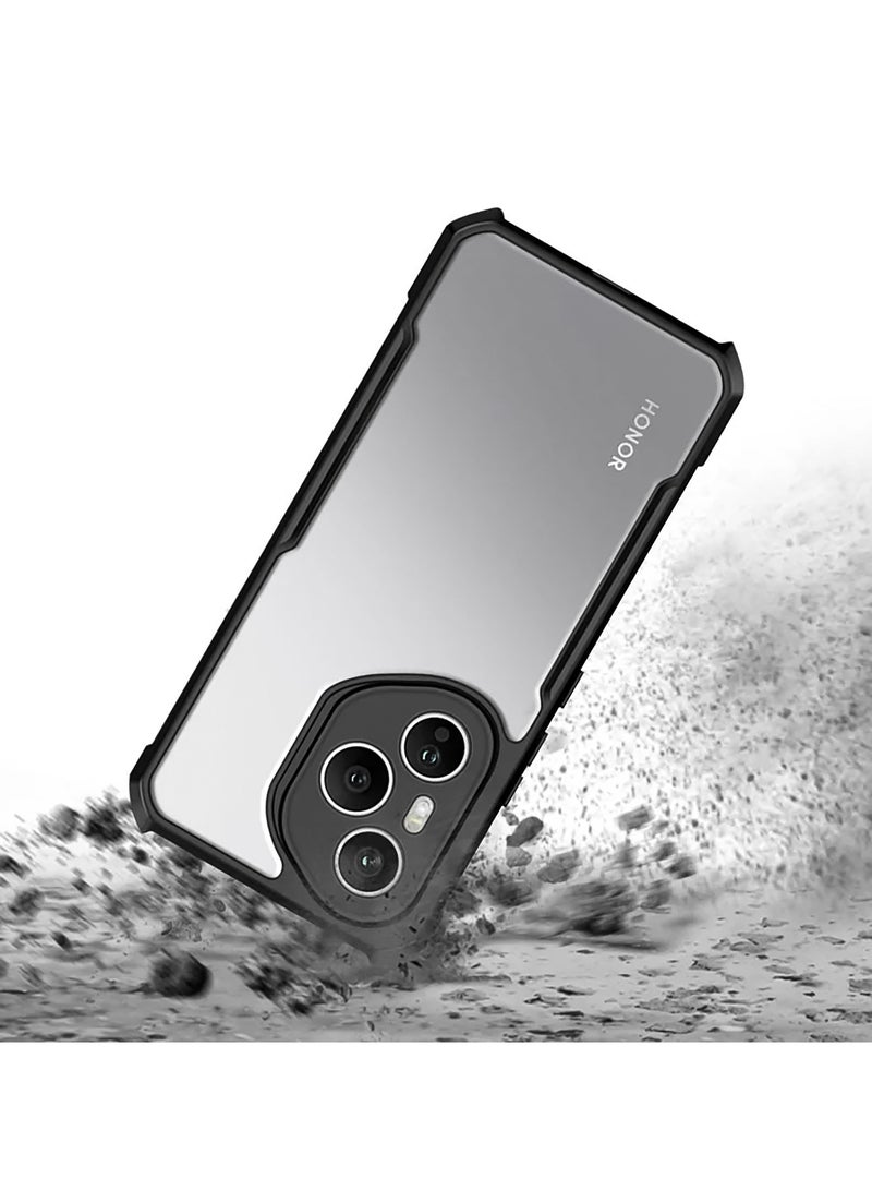 For Honor 400 Pro Cover, Camera Lens Protection Back Cover, TPU+PC Shockproof Bumper Mobile Phone Case, Anti-Yellowing Slim Fit Protective Casing - Image 5