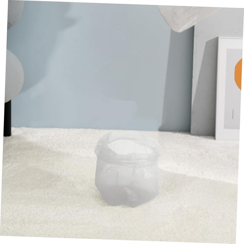 أكياس قمامة بيضاء صغيرة من البولي إيثيلين 10 لفات، أكياس نفايات قابلة للتمزق للاستخدام مرة واحدة للمكتب والسيارة والمطبخ وغرفة النوم - Image 4