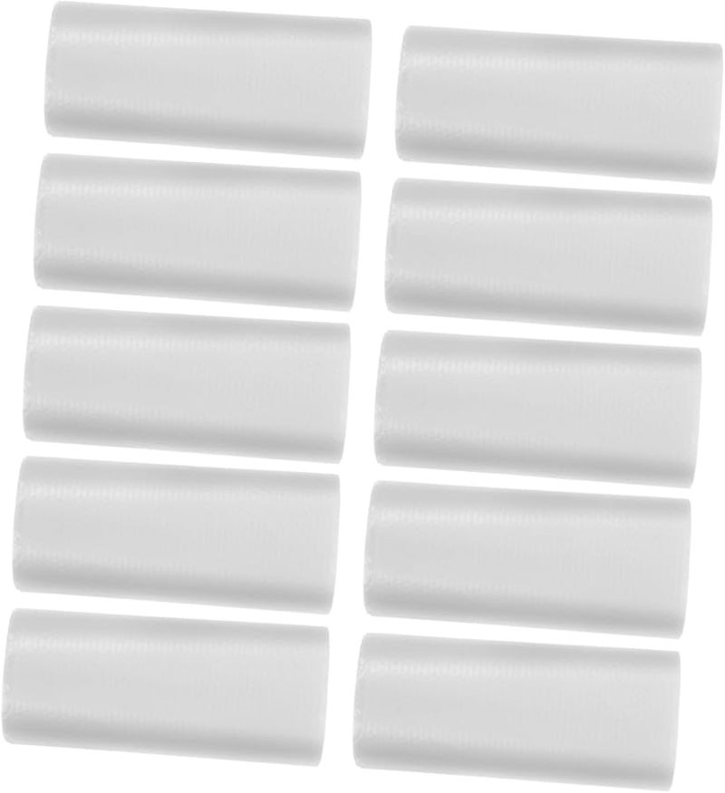 أكياس قمامة بيضاء صغيرة من البولي إيثيلين 10 لفات، أكياس نفايات قابلة للتمزق للاستخدام مرة واحدة للمكتب والسيارة والمطبخ وغرفة النوم - Image 1