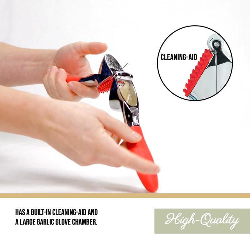 Trudeau Trudeau Garlic Press  Effortless Garlic Crusher with BuiltIn Cleaning Aid Large Garlic Chamber Comfortable Ergonomic Handle BPAFree  DishwasherSafe  Quick and Easy Meal Preparation - Image 3