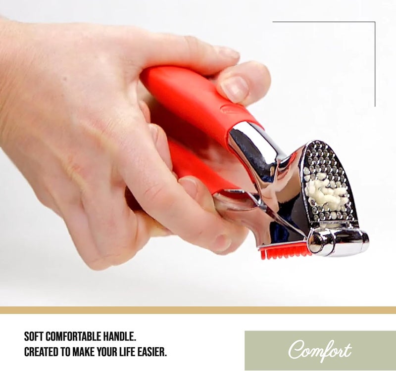 Trudeau Trudeau Garlic Press  Effortless Garlic Crusher with BuiltIn Cleaning Aid Large Garlic Chamber Comfortable Ergonomic Handle BPAFree  DishwasherSafe  Quick and Easy Meal Preparation - Image 4