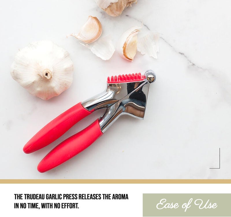 Trudeau Trudeau Garlic Press  Effortless Garlic Crusher with BuiltIn Cleaning Aid Large Garlic Chamber Comfortable Ergonomic Handle BPAFree  DishwasherSafe  Quick and Easy Meal Preparation - Image 2