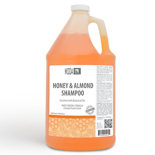 MODA  Moisturizing Shampoo for All Hair Types Honey Almond 128 Oz Professional  Deeply Cleanses and Conditions Strengthens Restores and Shine your Hair