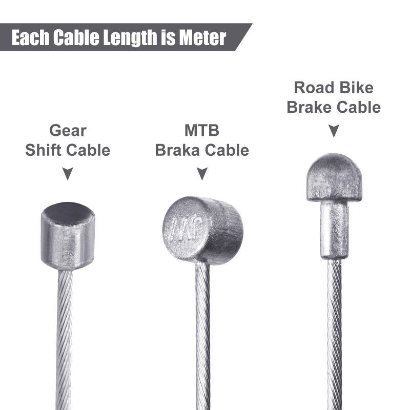 Boao Universal Bike Brake Cable Kit Derailleur Bicycle Shifter Cable Housing Set Transmission Line for Mountain Road Bike Repair(White) - Image 4