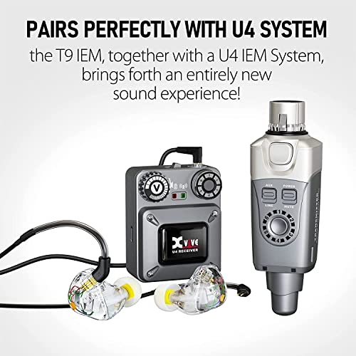 Xvive U4T9 Wireless in-Ear Monitor System with Dual Balanced-Armature Drivers IEM Earphone for Musician - Image 4
