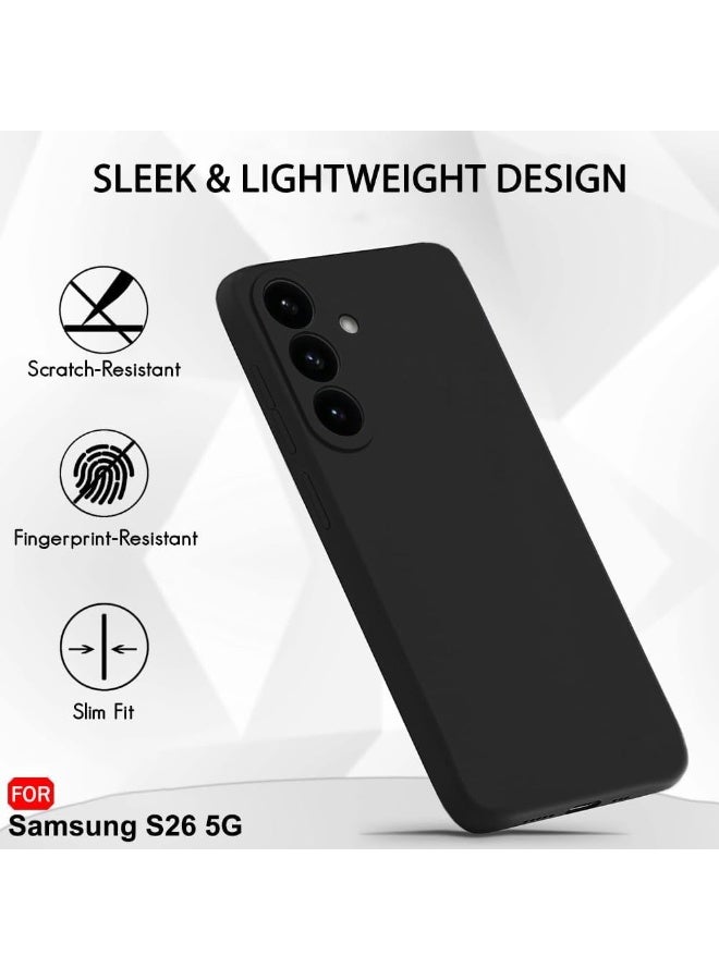 ZOOMEE Samsung Galaxy S26 5G Case, Slim Fit Black Soft TPU Flexible Silicone Cover - Image 5