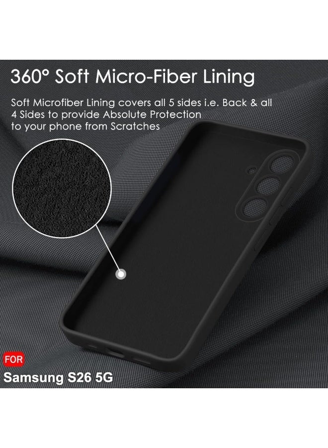 ZOOMEE Samsung Galaxy S26 5G Case, Slim Fit Black Soft TPU Flexible Silicone Cover - Image 3