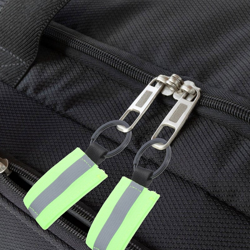 10pcs Reflective Key Holder Tags Reflective Zipper Pulls Stylish Pendant Keychain Reflectors - Image 3