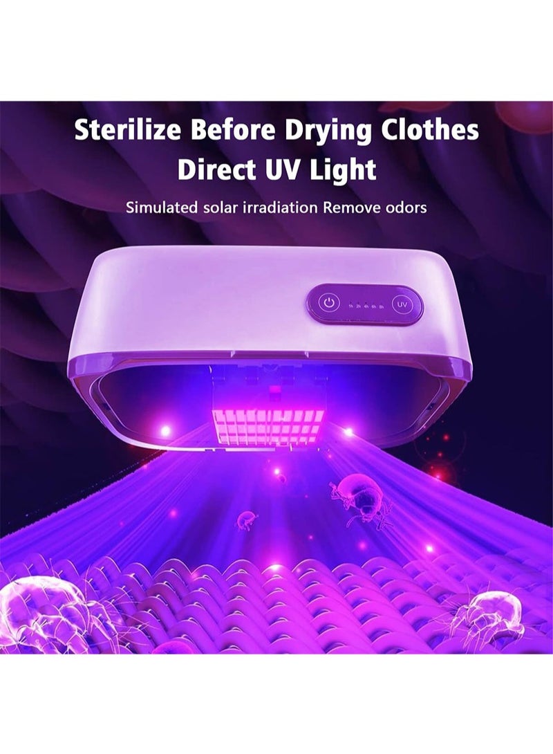 Muyixin Portable Clothes Dryer, 20min-2H Quickly Drying, PTC Heating Compact Dryer Machine with 1-8H Timer, for Apartments, Travel Dorm RVs, Light Clothes, Underwear, Baby Clothes  - Image 4