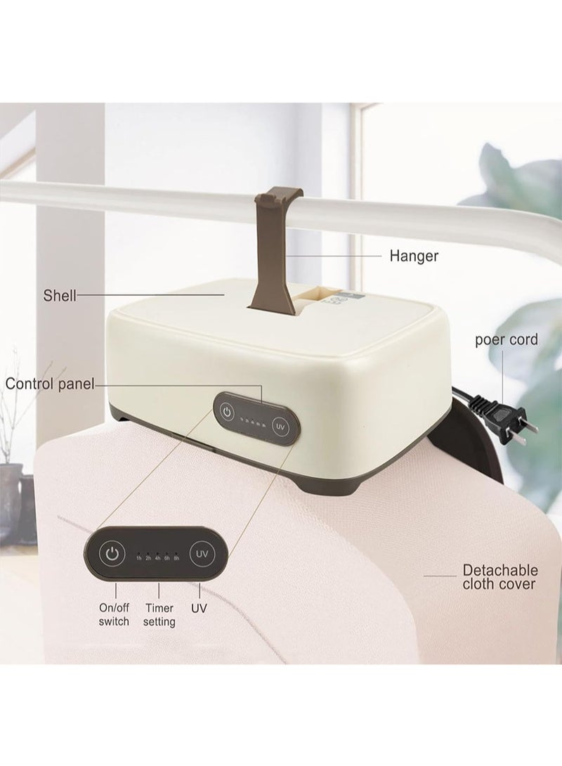 Muyixin Portable Clothes Dryer, 20min-2H Quickly Drying, PTC Heating Compact Dryer Machine with 1-8H Timer, for Apartments, Travel Dorm RVs, Light Clothes, Underwear, Baby Clothes  - Image 2