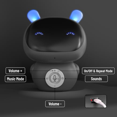 Mirana Mr. Robot | Smart Interactive Talkback Toy for Kids | USB Rechargeable Type-C | in-Built Music | Best Gift for Boys & Girls 2 3 4 5 6 7 8+ Years (Grey) - Image 2