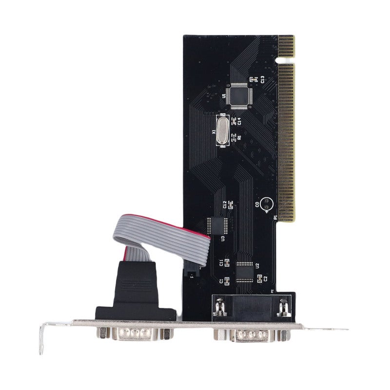 PCIe Serial Expansion Card 2 RS232 DB9 Serial Ports - Universal Compatibility With Full Slim Brackets for Industrial Control Equipment POS Systems Desktop PCs - Image 2