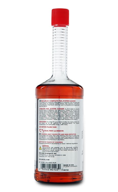 Red Line ريد لاين 60103 SI-1 منظف نظام الوقود الكامل - 15 أونصة (6 عبوات) - Image 3