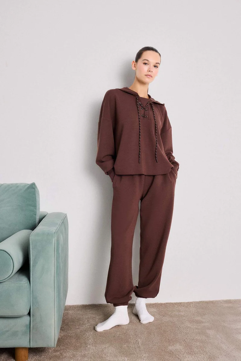 Defacto Elastic Waist Basic Pajama Pants