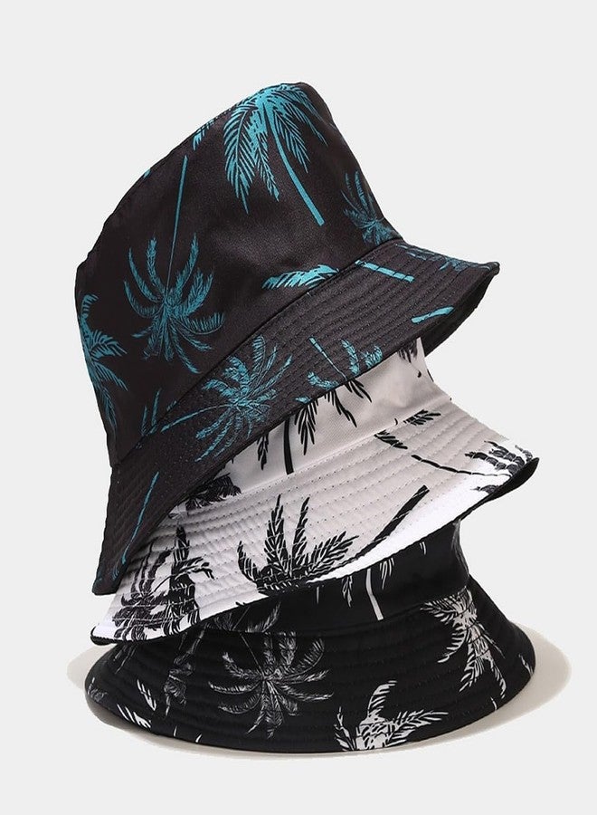 CNUSER Coconut Palm Trees Bucket Hat for Women Men,Travel Sun Beach Cap,Unisex Fishing Outdoor Boonie - Image 2