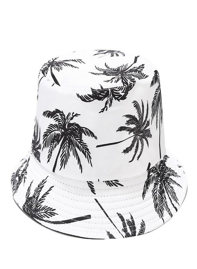 CNUSER Coconut Palm Trees Bucket Hat for Women Men,Travel Sun Beach Cap,Unisex Fishing Outdoor Boonie - Image 1