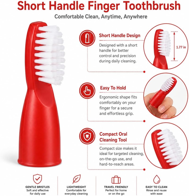 Baluue 20pcs Prison Toothbrush Finger Sleeve for Detention Centers Safe Handle Mini Brush Soft Bristles Portable Oral Care Tool - Image 3