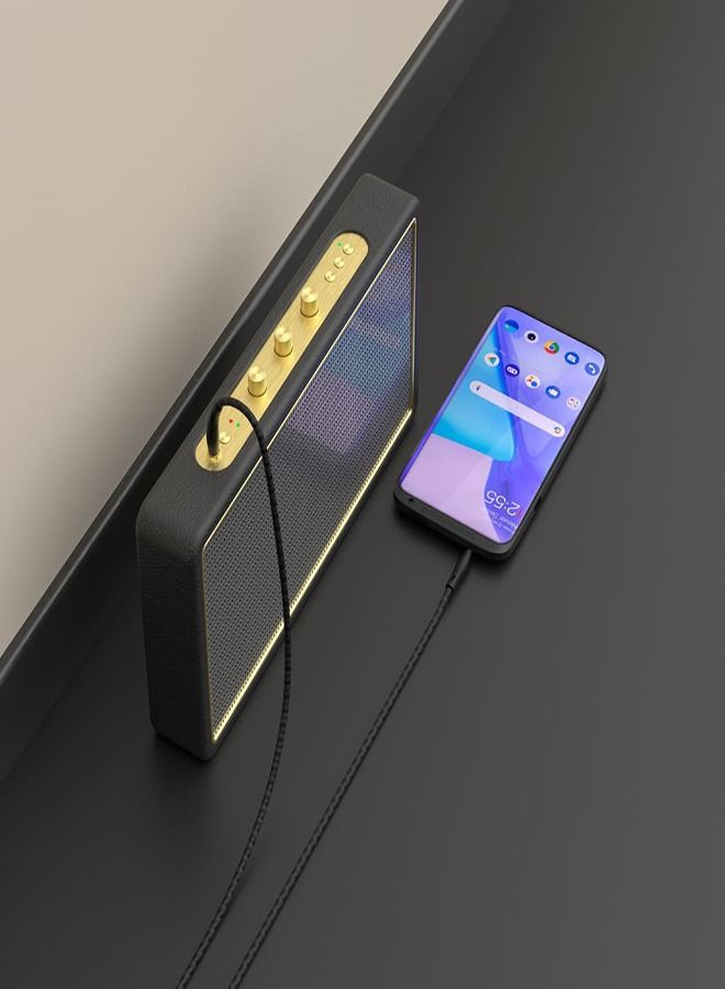 باوا كابل صوت مجدول من النايلون 3.5 ملم بطول 1.2 متر/4 قدم-أسود - Image 2