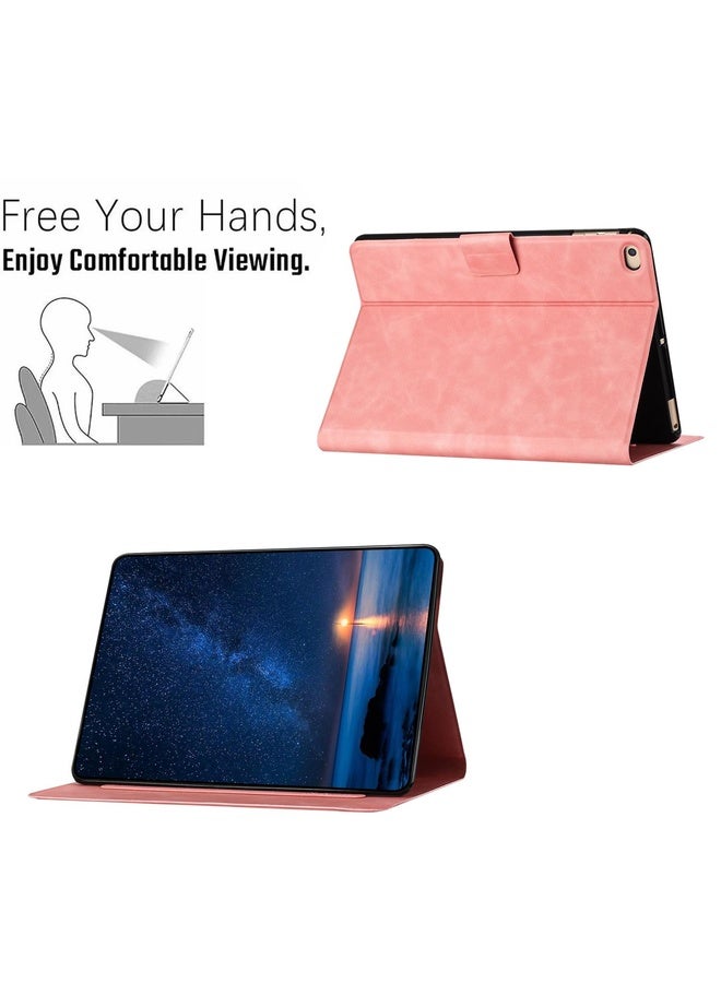 BURAQ Case Cover  For iPad mini 5 / 4 / 3 / 2 / 1 Embossed Couple Cat Smart Tablet Leather Case(Pink) - Image 5