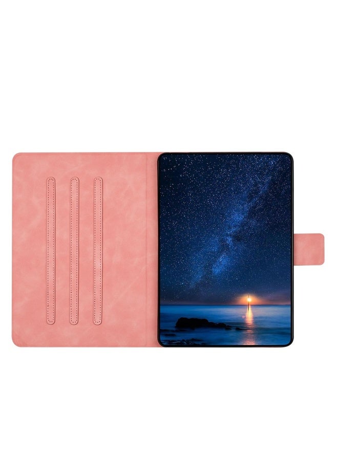 BURAQ Case Cover  For iPad mini 5 / 4 / 3 / 2 / 1 Embossed Couple Cat Smart Tablet Leather Case(Pink) - Image 3