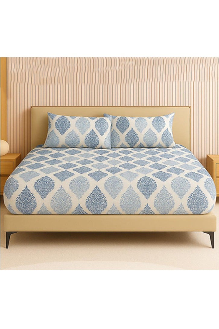 سنوز طقم ملاية سرير باستيك قطعتين، ملايه مقاس فردي + كيس وسادة إضافي، تصميم رويال - Image 3