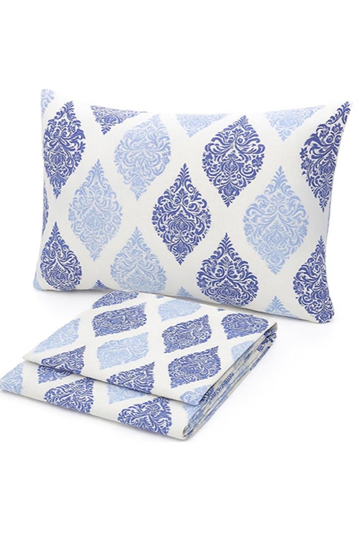 سنوز طقم ملاية سرير باستيك قطعتين، ملايه مقاس فردي + كيس وسادة إضافي، تصميم رويال - Image 4