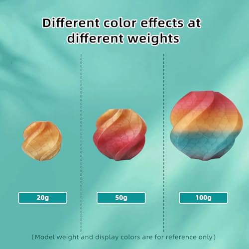 3DHoJor Transparent Multi Rainbow Color Gradient Change PLA 1.75mm 1KG 3D Printing Filament Crystal Rainbow PLA Clear PLA Filament with Cardboard Spool -Prairie - Image 5