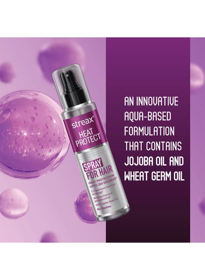 ستريكس بخاخ الحماية من الحرارة للشعر -100 مل، بخاخ تصفيف الشعر للنساء والرجال، بخاخ الحماية من الحرارة للشعر حتى 250 درجة مئوية وتقليل تقصف الشعر بمعدل 2X، خالي من التجعد ويساعد في التحكم في التلف - Image 2