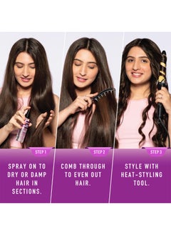 Streax Heat Protection Spray For Hair -100 Ml, Hair Styling Spray For Women & Men, Heat Protectant Spray For Hair Upto 250°C & 2X Less Hair Breakage I Frizz Free & Helps In Damage Control  - Image 5