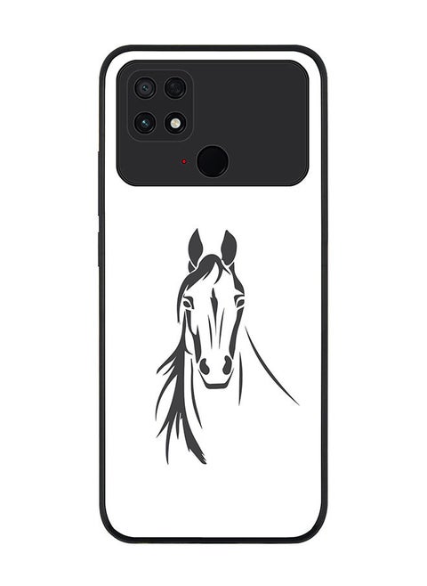 Rugged Black edge case for Xiaomi Poco C40 Slim fit Soft Case Flexible Rubber Edges Anti Drop TPU Gel Thin Cover - Arabian Stallion