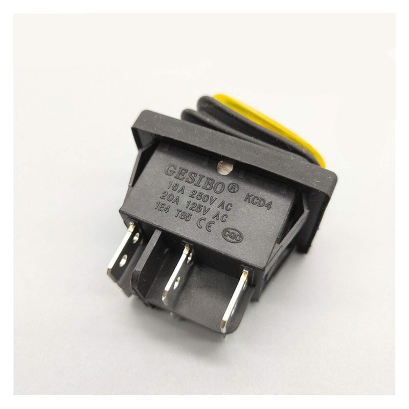 KCD4 DPST Rocker Switch 20A 250V 4 Pin Green IP67 Waterproof With LED - Image 4