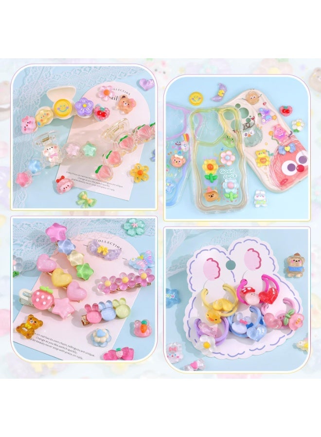 100 Pcs Slime Charms Mixed Flatback Resin Charms Set,Cartoon Making Kit Decorations for DIY Craft Phone Cases Nails Scrapbooking - Image 5